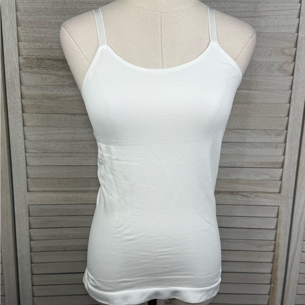 SHAPERMINT Essentials Scoop Neck Cami White-2XL
